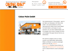 Tablet Screenshot of colourpoint-lackiererei.de